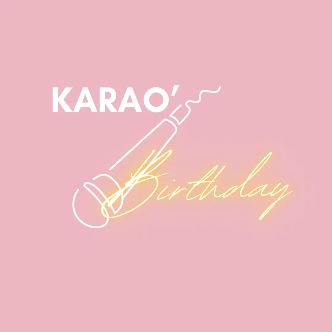 Logo Karao'Birthday avec un micro, anniversaire karaoké pour enfants à Genève