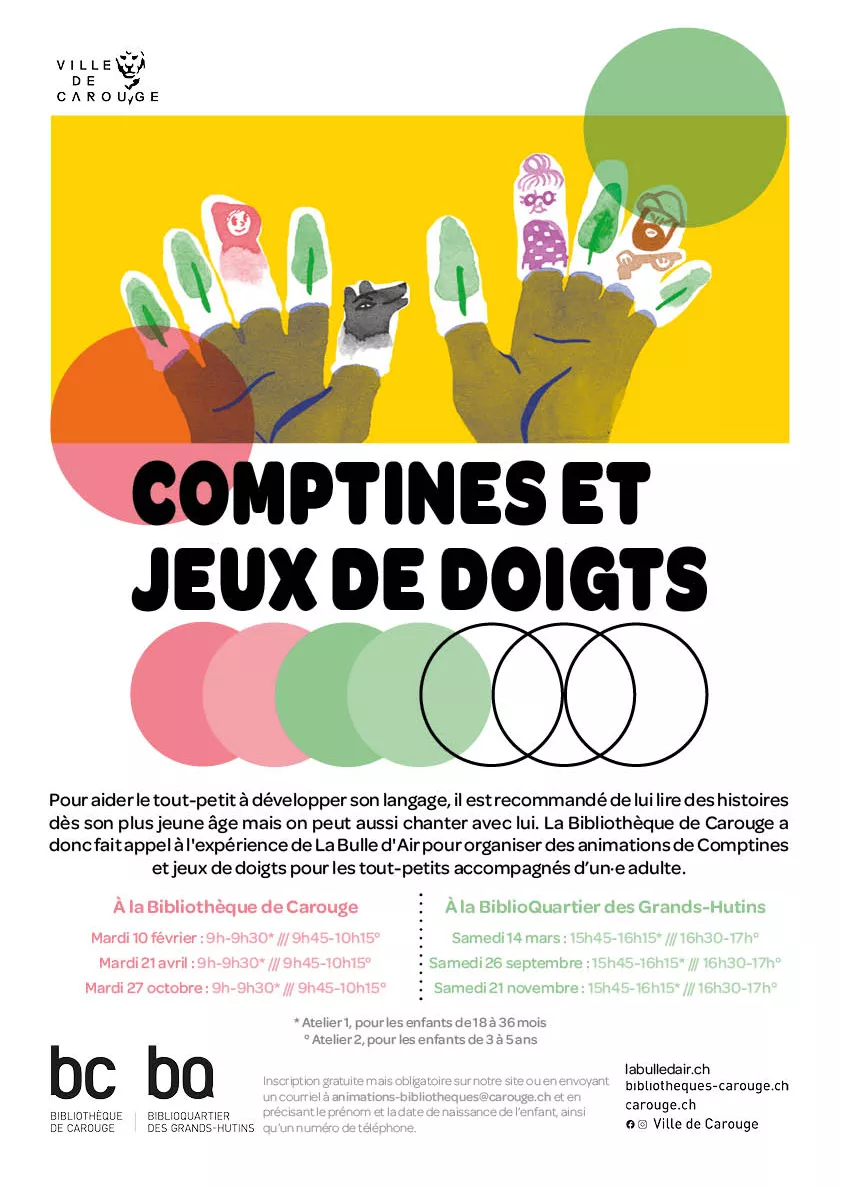 Comptines et jeux de doigts, aux Grands-Hutins